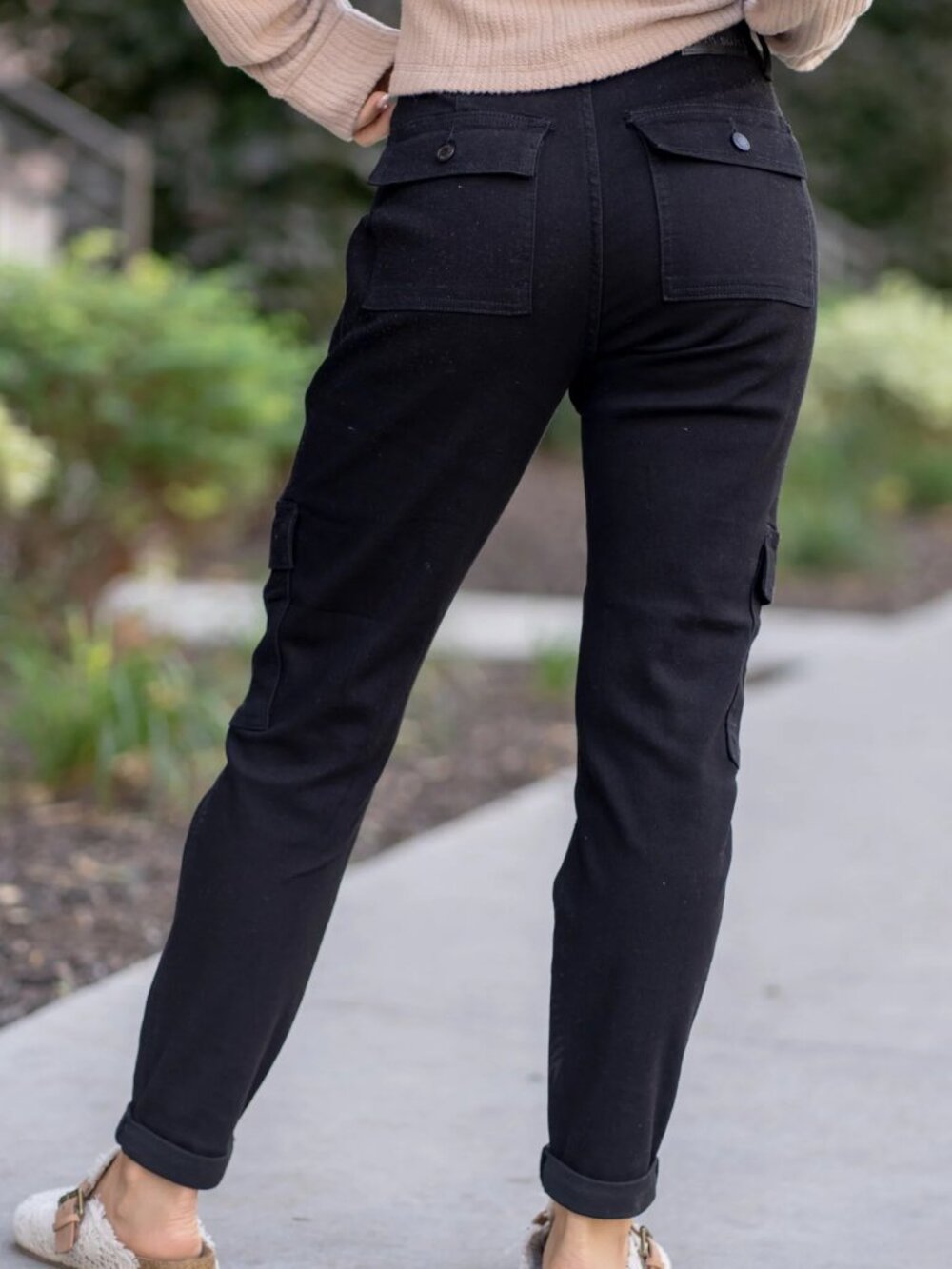 NWT JUDY BLUE plus jogger denim pants in black (18W) - Picture 3 of 15